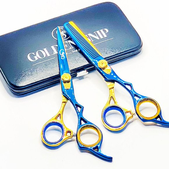 Barber Scissor Set Cutting And Thinning Shears - Picture 1 of 3